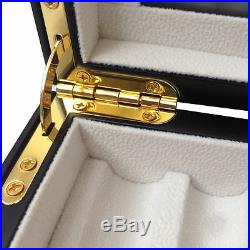 10 Fountain Pen Wood glass Display Case Organizer Storage Ebony Collector Box