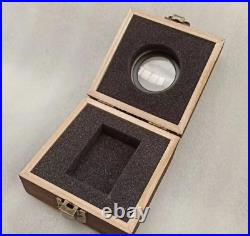10 Sets of Sycamore Wood Box with Magnifier Window Storage Case for Zippo Lighters