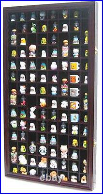 100 Thimble Display Case Cabinet Wall Rack Shadow Box, glass door, TC100-MAH