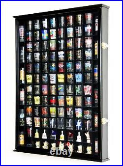 108 Shot Glass Shotglass Shooter Display Case Holder Cabinet Wall Rack 98% UV