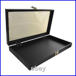 12 Black Glass Lid Top Utility Jewelry Hobby Display Storage Sales Box Cases