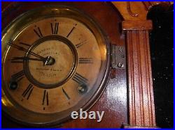 1882 Antique Ansonia Mantle Clock wood case mermods jewelry co st louis repair