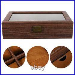 1pc Household Creative Multifunction Wood Watch Case Watch Glasses Case