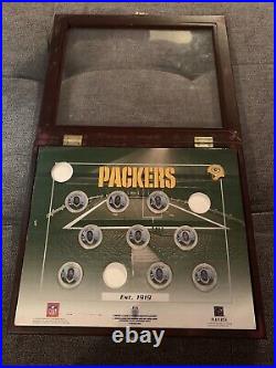 2004 Green Bay Packers? Set Of 21 Quarters With Wood/glass Display Cases