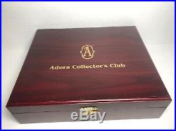 2005 Adora Collectors Club 8 Doll With Wood Case Coin Brooch Glass Paper Wt