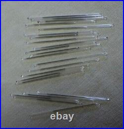 22 Civil War Era Sterile Suture Medical Needles In Glass Original Wood Case