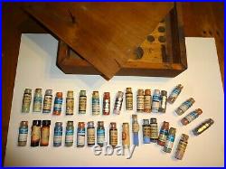33 Vintage China Color powder Overglaze Willoughby Angell-Rose Wood Case Glass