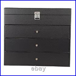 4 Layer Drawer Sunglasses Display Case 24 Slots PU Leather Eyeglass Collect EJJ