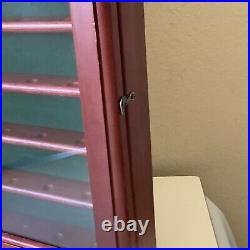 54 Slot Wood Collectible Golf Ball Display Case Rack Shelf Wall Mount Glass Door