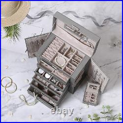 6 Tier Huge Jewelry Box Jewelry Organizer Box Display Storage Case Holder With L