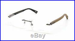 700$ New +case CHOPARD Men Rimless Gunmetal Wood Eyeglasses Frame Glasses VCHC39