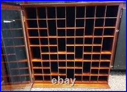 71 Slot Display Case Rack Wall Curio Cabinet Shadow Box Shot Glass Collectables