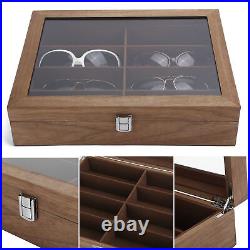 8 Grids Glasses Storage Box Sunglasses Display Case Travel Jewelry Organizer HBH