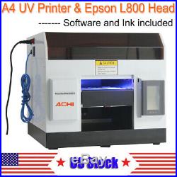 A4 UV Printer 6 Color L800/R330 Head for Phone Case Glass Metal Wood 3D Embossed