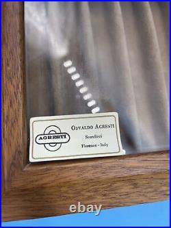 AGRESTI Italian Wooden 20 Pen Display Case With Glass Top LOOK
