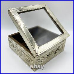ARANDU Alpaca Silver & Wood Tea Storage Box or Jewelry Box Made in Argentina