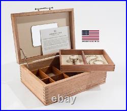 American Chest Company Americana Jewelry Box with Lift-Out tray 8 Compartment