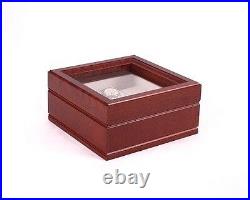 American Chest The LIEUTENANT Six Watch Case Glass Top Storage Box Solid Cherry