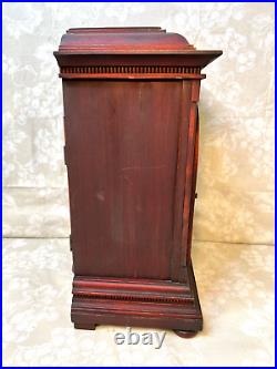 Ant Junghans Bracket Clock Westminster Chimes Elegant & Large Wood Case Runs