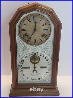 Antique 1800's ITHACA Model 11 Octagonal Perpetual Double Dial Calendar Clock