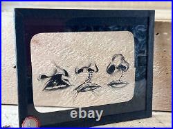 Antique (19) Medical GLASS SLIDES, PLASTIC SURGERY With Wood Carrying Case 1930s