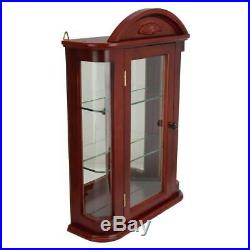 Antique Brown Display Case Country Rosedale 22.5 Hardwood Wall Curio Cabinet