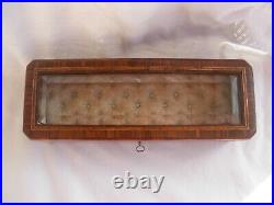 Antique French Inlaid Wood, Beveled Glass Jewel Box, Napoleon III Period