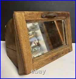 Antique Original Wood with Mirror Drawer General Store Display Drawer Case