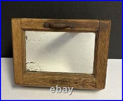 Antique Original Wood with Mirror Drawer General Store Display Drawer Case