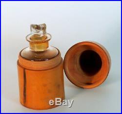 Antique Perfume Bottle London c 1800-1850 Treen Wood Case Apothecary Bottle