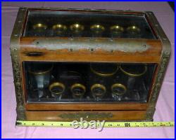Antique Portable Bar with Glasses Cabinet Cave a Liqueur Restoration Project