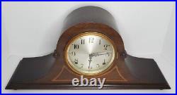 Antique Seth Thomas Desk Clock Model 89L Chime Cymbal #5 Mahogany Wood Case