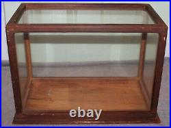 Antique Wood And Glass Model Display Case 18 1/2 By 13 1/2 By 9 1/2