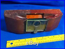 Antique Wood Box Case Viewer Glass Lens Storage Latch Slide Photo Card