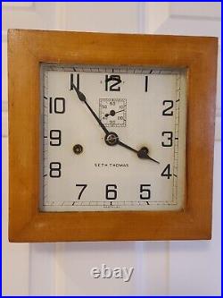 Antique Working 1920s SETH THOMAS No. 10 Double Spring Time Regulator Wall Clock