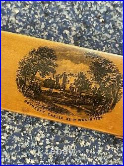 Antique mauchline ware Glasses Case Rotehsey Castle as it was in 1784 Scotland
