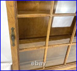 Antique/vintage Wood and Glass Wall Curio Display Case Cabinet