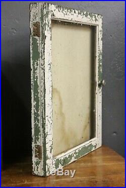 Antique wood Glass Display Case jewelry knives watches show case box door VTG