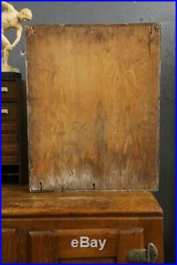 Antique wood Glass Display Case jewelry knives watches show case box door VTG