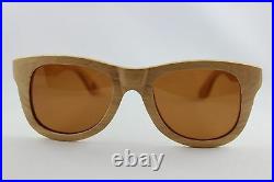 BEWELL Wood Sunglasses Wood Glasses Oak Natural with Case Polarized Ce Uniform