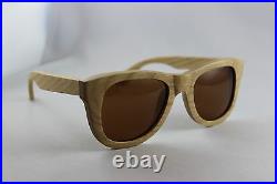 BEWELL Wood Sunglasses Wood Glasses Oak Natural with Case Polarized Ce Uniform