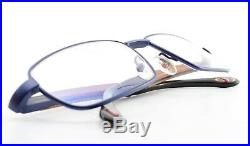 BUGATTI Brille Mod. 548 017 5518 140 Nachtblau Eyeglasses Padouk Wood +Case