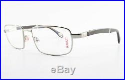 BUGATTI Brille Mod. 548 023 5518 140 Square Eyeglasses Ruthenium Wood +Case