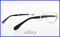 BUGATTI Brille Mod. 548 023 5518 140 Square Eyeglasses Ruthenium Wood +Case