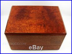 Baccarat Unique Burl Wood Oenology Case Box Empty Holds 6 Glasses France $2750