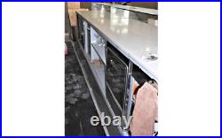 Bancone Case Restaurant Gastronomy Floor Okite Wood 300x76x102 Tier Glass