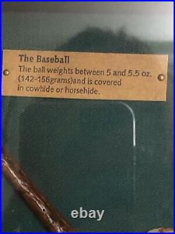 Baseball Shadow BoxWood GlassWall DecorFeatures Babe Ruth20X11X3