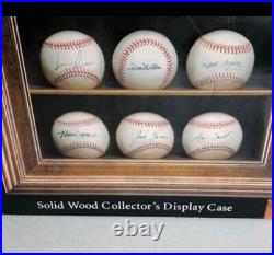 Baseball Solid Wood Collector's Display Case with Framed Glass Door Holds 9 Ball