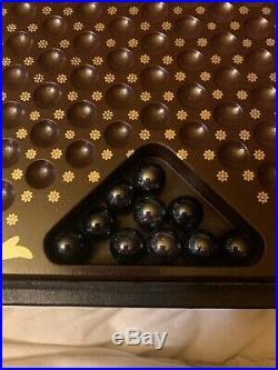 Beautiful Ornate Chinese Checkers Set In Drcorative Octagon Case Glass Wood