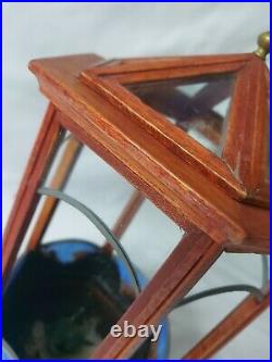Beautiful Vintage Gazebo Terrarium Wardian Case Wood Glass Hexagonal 33cm High